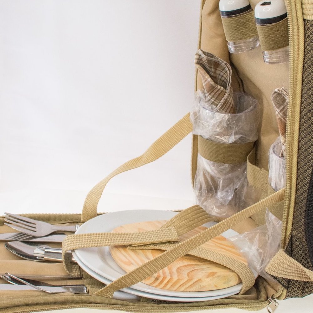 Picnic Basket Backpack for Two - Picture 3 of 7